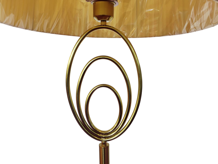 Lampadar 29015 metal auriu cu abajur crem conic și inele decorative, H 155 cm [3]