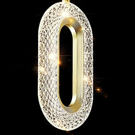 Lustră Modernă 1637/5 LED, 35+9W, Metal Auriu și Acril, Lumină Caldă/Rece/Neutră [2]