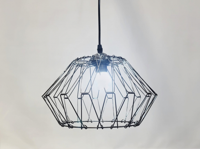 Lustra 1010 – lampă suspendată negru perlat, design modern, disponibilă în 3 dimensiuni [2]