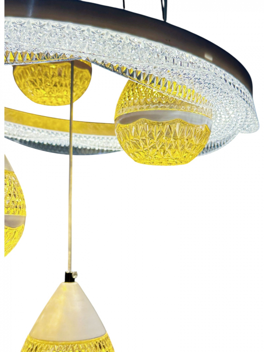 Lustra LED 1779/5, 80W, reglabilă, metal și acril [7]