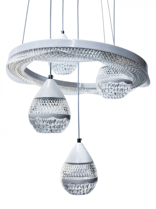 Lustra LED 1779/5, 80W, reglabilă, metal și acril [4]