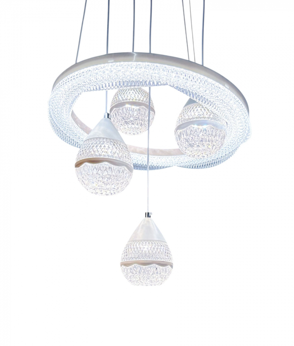 Lustra LED 1779/5, 80W, reglabilă, metal și acril [3]