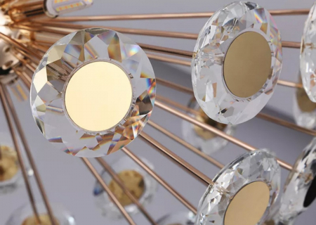 Lustră 2408/500 din cristal și metal cu finisaj oglindă – iluminat elegant cu 6 LED-uri G9 [3]