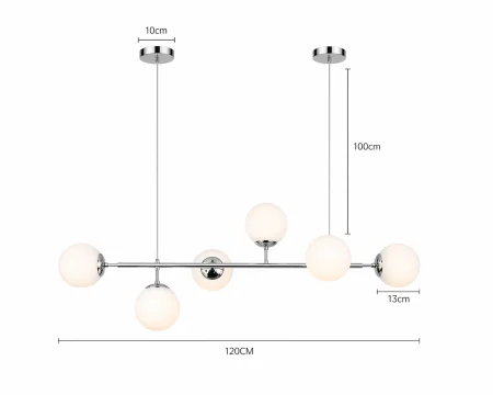 Lustră 2471/6D CH+WH, 6xE27, reglabilă, 120x120 cm, argintiu/alb [4]