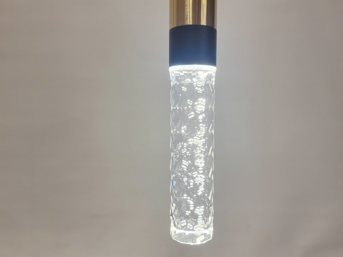 Lustră 2512/3, 3xLED, sticlă, metal negru-auriu, reglabilă [4]