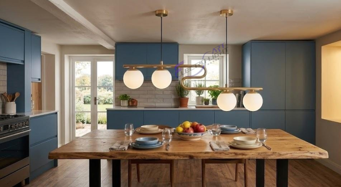 Lustra aurie 2617/4 design fluid cu globuri albe L85 cm [2]