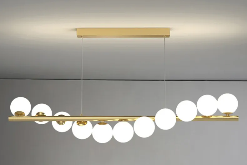 Lustră 5058/11 auriu-alb, 11 becuri G9 incluse, design elegant [2]