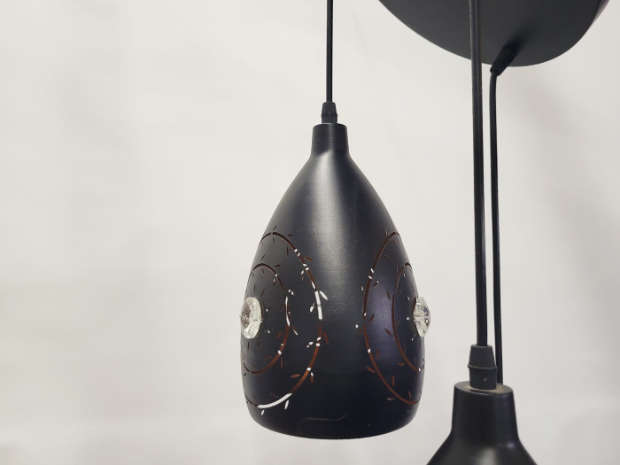 Lustră 60225/3 – Design decupat negru cu 3 pendule reglabile [2]