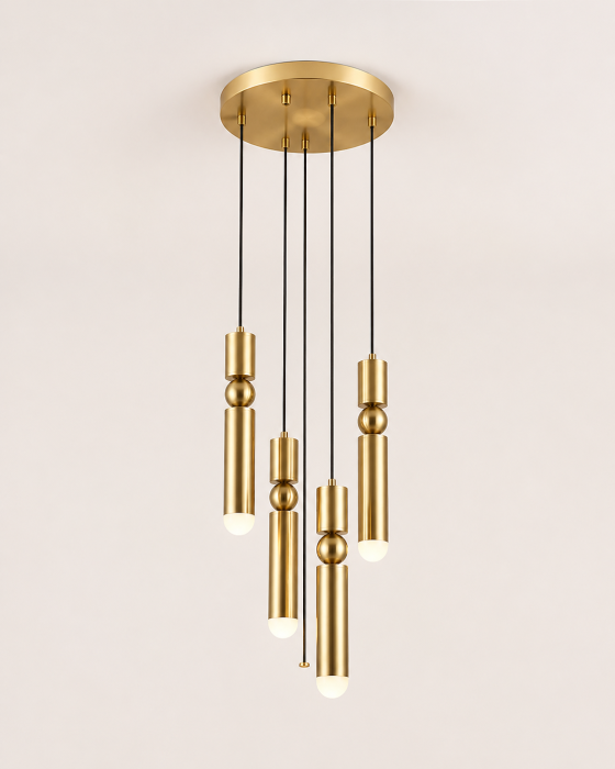 Lustră 7702/5, aurie, 5xE27, reglabilă, design modern, IP21 [2]