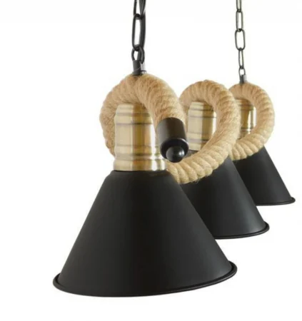 Lustră retro 8201/3 negru/crem, 3 becuri, înălțime reglabilă [3]