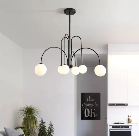 Lustra 8227/6 BK neagră cu 6 LED G9 [2]