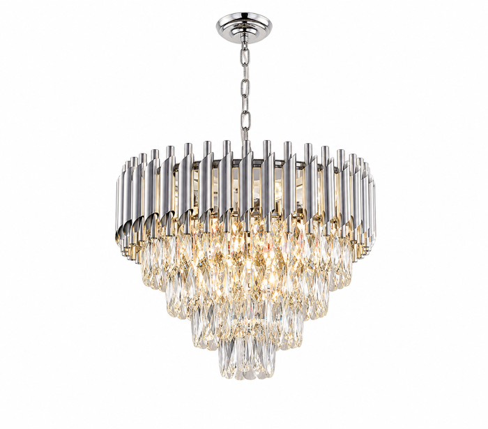 Lustră 98142/800 CH, 16xE14, Cristale K9, 80 cm, Argintiu, Clasic & Modern [2]