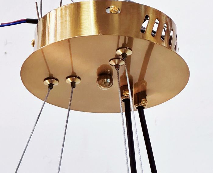 Lustră Copii HJ9221/7D – 7xE27, Sticlă Colorată, Metal Auriu, Ø75cm [7]