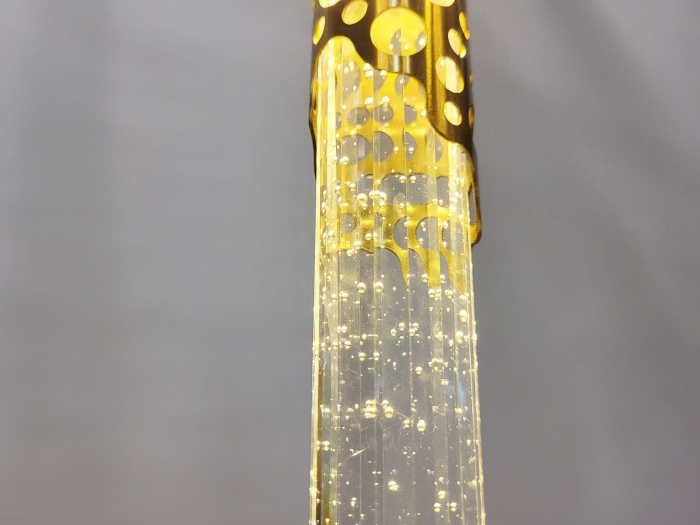 Lustră LED 5003/9 GD, 9 pendule sticlă, auriu, 30W, 3 tipuri lumină, înălțime reglabilă 170 cm [5]