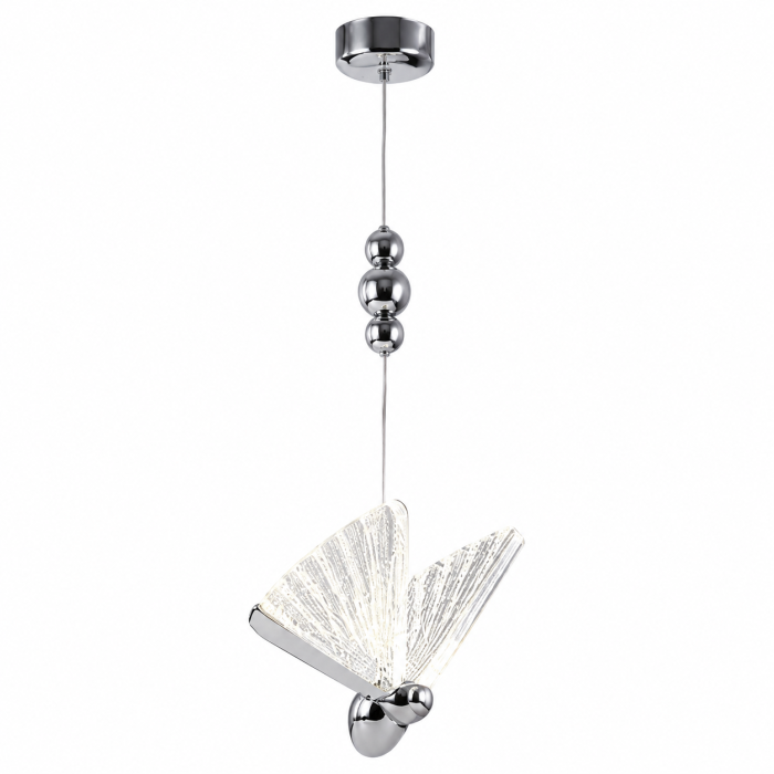 Lustră LED 985/1 CH, 12W, Argintie, Formă de Fluture, 3 Tipuri de Lumină, Înălțime Reglabilă [3]