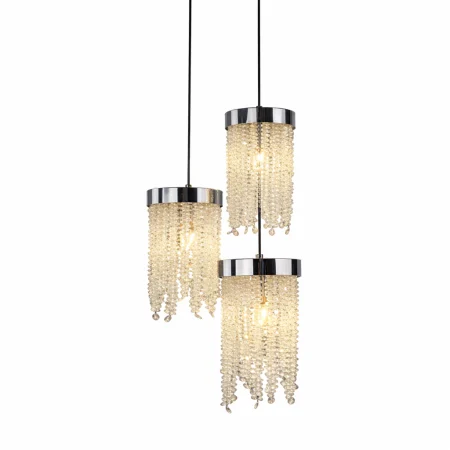 Lustra model 6116/3 – 3 pendule metal și sticlă, aurie sau crom [3]