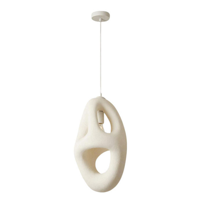 Lustră Pendul 1610/1 din Fibră de Sticlă Albă cu Design Organic Oval [2]