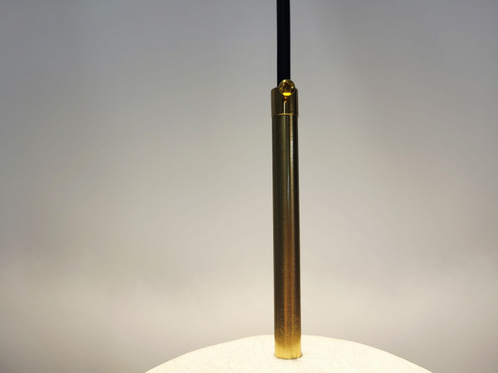 Lustră suspendată modernă 2519/1 cu LED 3 culori – Pendul decorativ glob 30cm, reglabil pe înălțime [5]