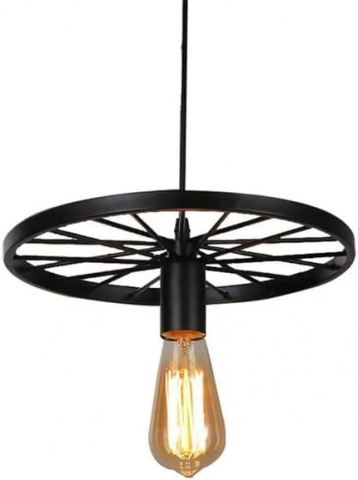 Pendul 1267/1 – metal negru, E27 LED, reglabil, design modern 30x30 cm [3]