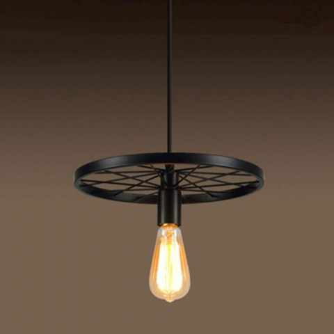 Pendul 1267/1 – metal negru, E27 LED, reglabil, design modern 30x30 cm [2]