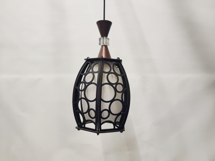 Pendul 2363/1 cu abajur sticlă mată și detalii lemn – design modern [4]