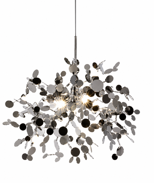 Pendul 2404/450 CH – design modern cu discuri metalice, 3xG9, argintiu, diametru 45 cm [2]