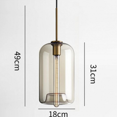 Pendul 3709 – sticlă amber & gold, E27, design elegant, înălțime reglabilă [5]