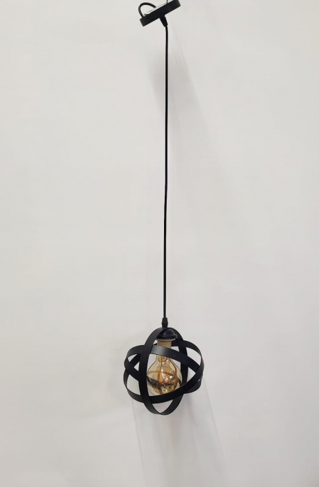 Pendul 7701/1 Negru – Iluminat Modern Sferic pentru Dormitor, Bucătărie și Living [3]