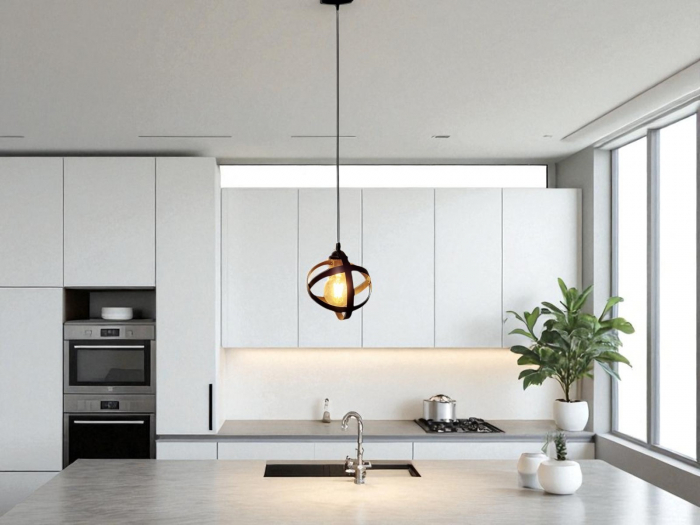 Pendul 7701/1 Negru – Iluminat Modern Sferic pentru Dormitor, Bucătărie și Living [1]