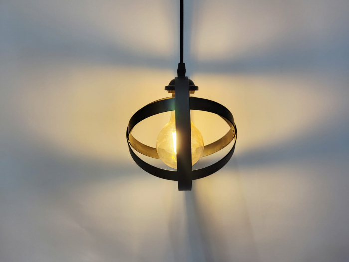 Pendul 7701/1 Negru – Iluminat Modern Sferic pentru Dormitor, Bucătărie și Living [5]