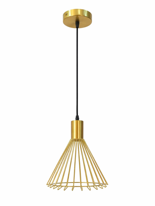Pendul 8205/1 design geometric metal negru și auriu 23 cm [2]