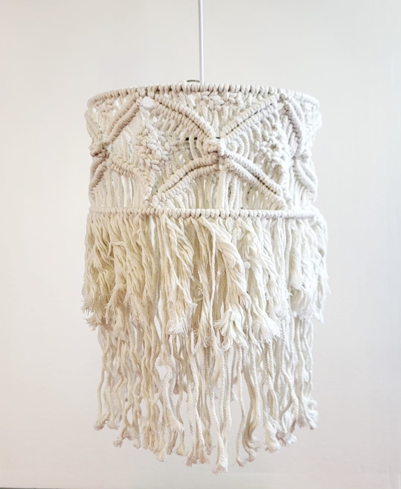 Pendul Decorativ Boho Y021 din Bumbac Crem Ø30 cm [2]