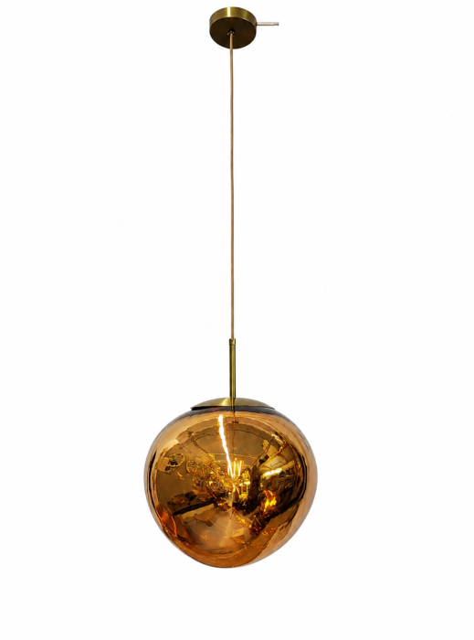 Pendul modern 3146/360, sticlă roz metalizat, Ø36 cm [2]