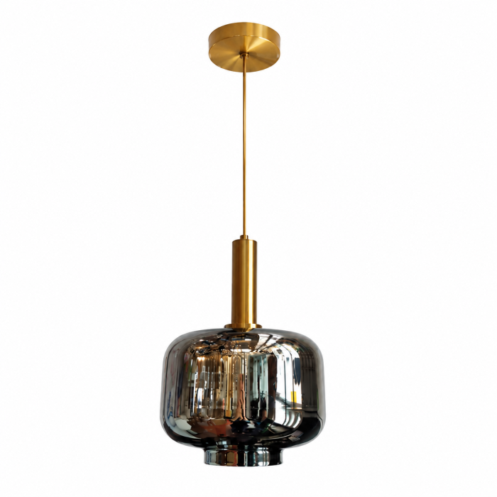 Pendul Moderna-L 19109 – sticlă fumurie oglindă, gold, E27, reglabil [2]