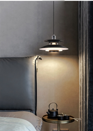 Pendul WX001/30cm – metal negru/alb/gold, E27, înălțime reglabilă [4]