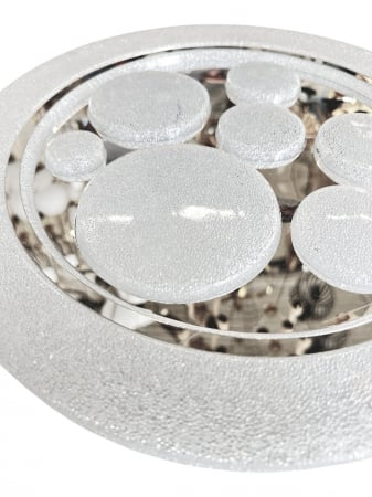 Plafonieră LED 8332/400, Ø40 cm, 36W, lumină caldă-neutră-rece, cu telecomandă, design modern argintiu-alb [3]