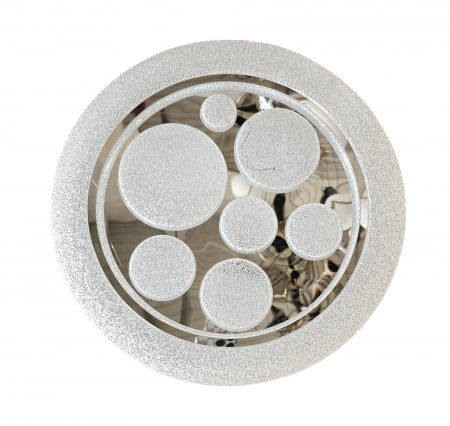 Plafonieră LED 8332/400, Ø40 cm, 36W, lumină caldă-neutră-rece, cu telecomandă, design modern argintiu-alb [1]