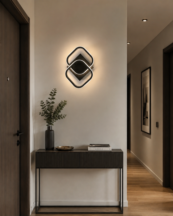 Plafonieră LED 801 SQ Negru Alb Modernă 23W – Design Pătrat pentru Tavan [2]