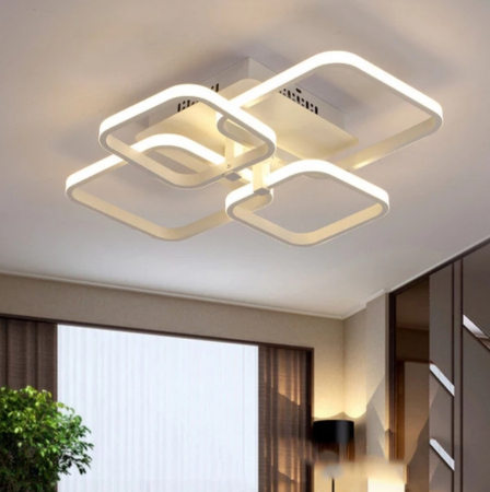 Plafoniera MX 2503/2+2 albă, 112W LED, telecomandă inclusă, 55x50 cm [2]