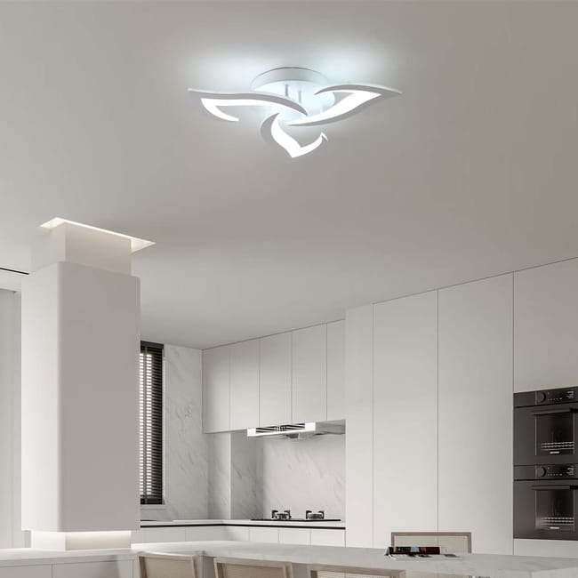 Plafonieră LED MX2394/3, 48W, cu Telecomandă, 3 Tipuri de Lumină, Alb, Design Minimalist [2]