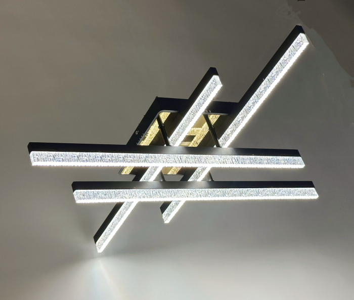 Plafonieră LED WG5131/4 GD, 96W, Auriu, Telecomandă, 3 Tipuri de Lumină, Design Modern [2]