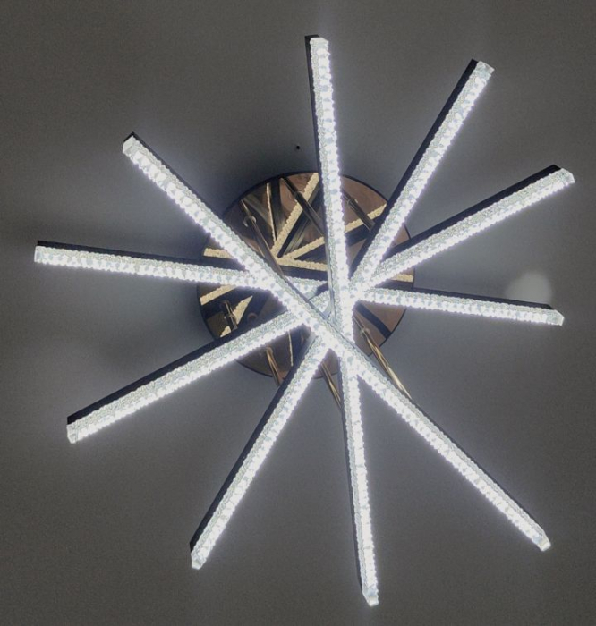 Lustra LED WG5131-5 GD+BK, 120W, Negru & Auriu, Telecomandă, 3 Tipuri de Lumină [4]
