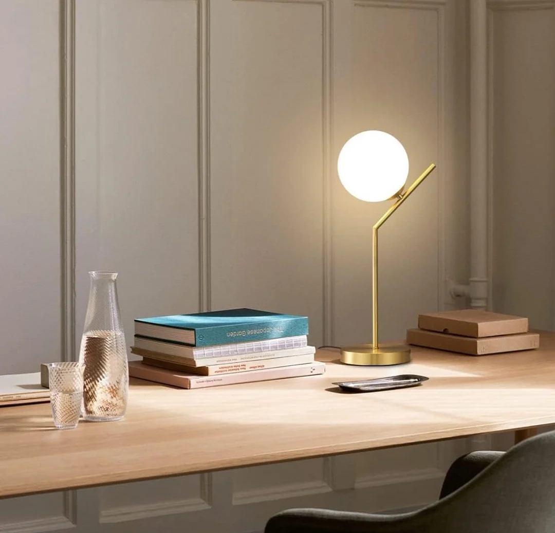 Veioză 2406 T cu glob alb din sticlă mată – corp de iluminat ,E27 [3]