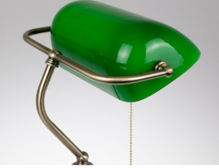 Veioză birou 17141 aurie cu abajur verde – E27, 36 cm [4]