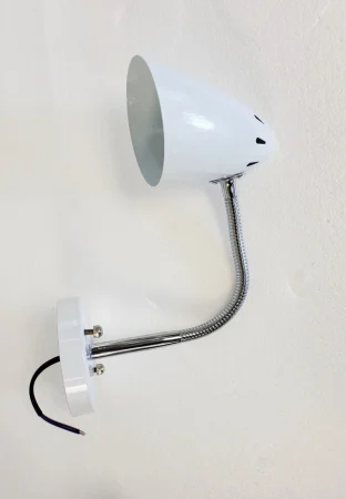 Veioză de perete 4710, cu braț flexibil, E27, alb/negru [2]