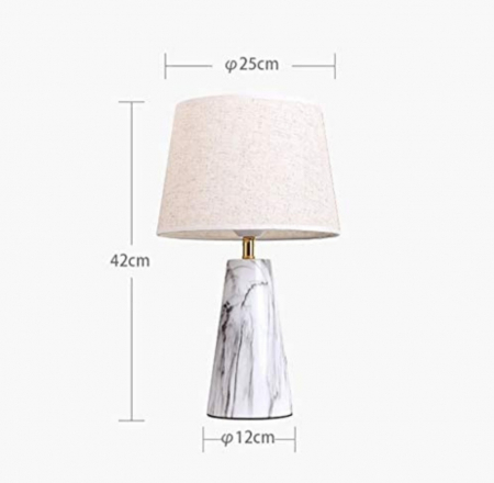 Veioză G9054 – Design crem/alb cu inserție neagră, E27, metal și textil [3]