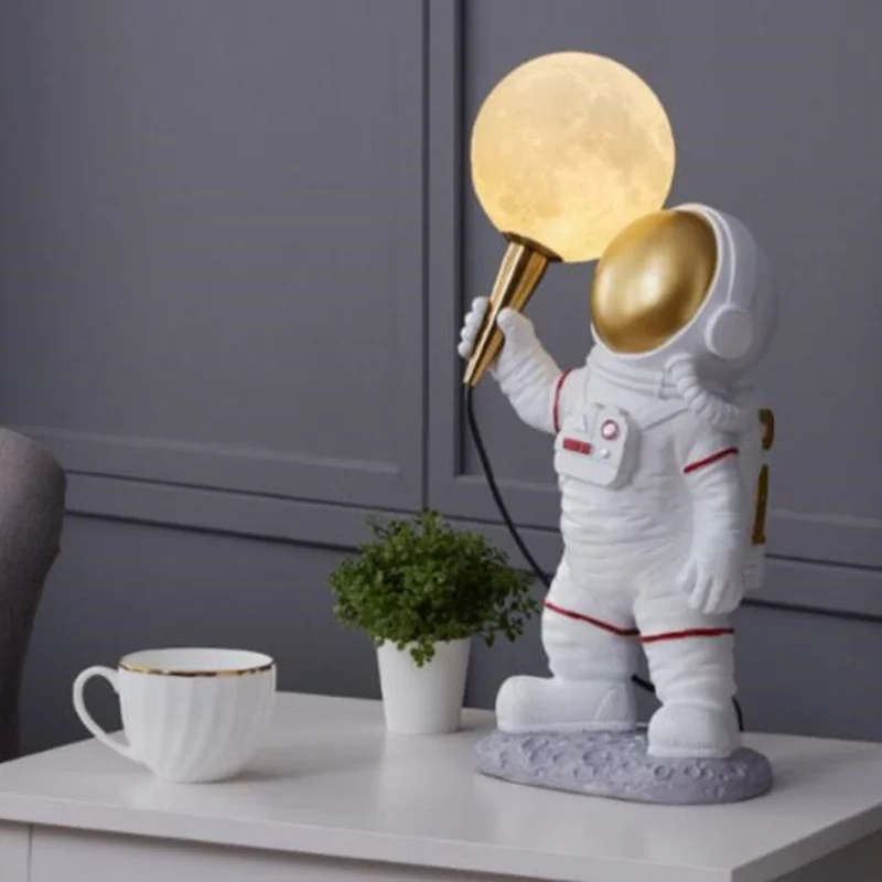 Veioză decorativă HJ 2305 T GD – Astronaut, 43 cm, bec G9, pentru camera copiilor [2]