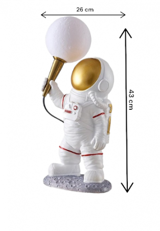 Veioză decorativă HJ 2305 T GD – Astronaut, 43 cm, bec G9, pentru camera copiilor [4]