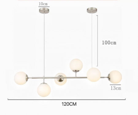 Lustră 2471/6D CH+WH, 6xE27, reglabilă, 120x120 cm, argintiu/alb [3]