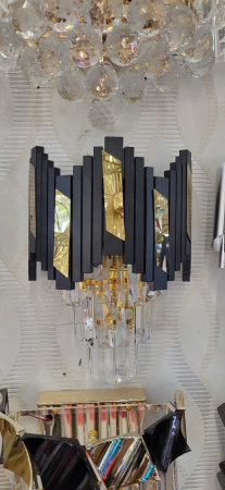 Aplica 109 negru și auriu, 2xE14, design modern [1]